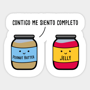 Contigo Me Siento Completo - Spanish Puns Collection Sticker